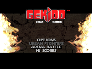 Gekido Urban Fighters title screen for Playstation